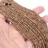 Cuentas redondas pequeñas de 2/3 mm, cristal natural, ágata, turquesa, para pulsera, collar DIY, venta al por mayor, cuentas sueltas, accesorios de joyería