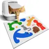 Tapete para caixa de areia de gato transfronteiriço fácil de cuidar fofo desenho animado fofo animal de estimação anel de seda pode ser cortado porta resistente à sujeira tapete de varanda raspagem de lama remoção de poeira