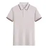 Estilo Verão 2026 Alta Elasticidade Imitação de Algodão Camisa Polo com Gola para Homens e Mulheres, Camiseta Casual de Negócios, Camisa Fina Respirável de Manga Curta