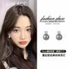 Aretes de perlas con aguja 925 para mujer, colgantes en la parte trasera, estilo ins, nuevo estilo caliente, modernos, lisos, circulares, nicho, aros para la oreja, venta al por mayor