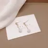 Pendientes de Borla de Perlas Suaves, Color Dorado Retro, Diseño de Nicho, Elegantes y Versátiles para el Uso Diario