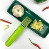 Prensa de Ajo Manual Engrosada Acero Inoxidable Triturador de Cocina Pasta de Ajo Prensa de Ajo ABS Corte de Ajo Máquina de Ajo
