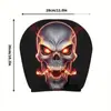 Envío transfronterizo disponible, Funda para almohada de coche con estampado de calavera gótica personalizable, Patrón interior de doble cara, Funda para almohada de coche de cobertura completa elástica