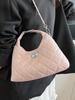 Bolsa de Pulso Corrente Losango Estilo Chanel Pequena de Nicho Novo Primavera e Verão Luxo Leve Moda Versátil Simples Elegante Transversal Feminina