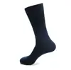 Calcetines de Comercio Exterior, Calcetines de Negocio para Hombre de Algodón Peinado de Doble Aguja Transfronterizos, Calcetines de Algodón Europeos y Americanos de Tubo Alto Talla Grande, Calcetines para Hombre de Color Sólido Otoño e Invierno
