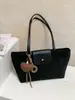 Bolso Tote de Ante Retro de Gran Capacidad, Estilo Coreano, Holgado y Relajado, para Mujer, Nuevo Estilo 2026, Bolso de Hombro para el Trabajo y el Viaje