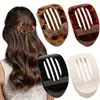 Nuevo Clip de Tiburón Curvo Elegante de Disco Plano Ovalado Nuevo para el Cabello Trasero Pinza para el Cabello con Diseño de Arco