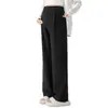 Pantalones de Maternidad 2025 Otoño Ropa de Abrigo Pantalones de Pierna Ancha Sin Soporte Abdominal Talla Grande Casual Pantalones Rectos Pantalones de Maternidad