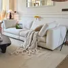 Sofá Recto Desmontable y Lavable Rhein Minimalista para Apartamento Pequeño, Sofá de Tela Chenilla para Apartamentos de Alquiler Pequeños