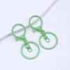 Llavero de aleación de color con cierre de langosta, juego de tres piezas, ocho llaveros, accesorios para joyería DIY, joyería creativa al por mayor