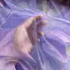 Noche Púrpura Azul Noche Soñador Gradiente Líquido Acuoso Tejido de Organza Estilo Nacional Malla Vestido Hanfu Tejido de Diseñador