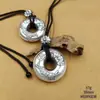 Fábrica Direto S999 prata esterlina vintage paz fivela Buda oito tesouros Coração Sutra seis palavras mantra pingente casal colar