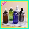 Botella blanca con tapa abatible 480ml botella con tapa de mariposa negra botella de detergente para ropa 480ML botella de cuello largo con tapa abatible botella de acondicionador