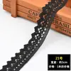 Encaje Tejido de Hilo de Algodón Negro Adorno para Manualidades Tela para Mantel Hecho a Mano Materiales para Ropa de Cama de Sofá Tela para Cortinas