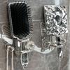 Rejilla Acrílica para Peines Colgante de Pared Sin Perforaciones para Baño Almacenamiento de Accesorios para el Cabello Diadema Elástico Gancho