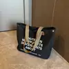 Bolsa de Lona Feminina de Grande Capacidade, Estilo Coreano Estilo Preguiçoso Bolsa Tote para Trabalho e Deslocamento, Bolsa de Mão Feminina, Bolsa de Lona
