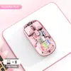 Ratón inalámbrico transparente de doble modo T200 2.4G/Bluetooth 5.0 ratón de carga diseño magnético punto de luz RGB