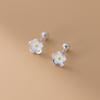 Pendientes Nalan S925 de plata esterlina con forma de flor de cinco pétalos y hilo epoxi, elegantes y sencillos, M04927