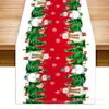 Camino de mesa impreso personalizado de Navidad e Invierno con Copo de Nieve y Pino Elementos Invernales, Mantel Largo para Decoración del Hogar en Fiestas