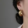 Brincos Argola Lisos Estilo Hong Kong em Prata Pura S999 para Mulheres, Argolas de Orelha Retrô Exageradas de Luxo Leve, Brincos Versáteis Minimalistas de Alta Qualidade