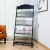 Porta-revistas, expositor de folhetos, porta-livros, armazenamento de informações, expositor de jornais de chão dobrável