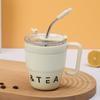 Envío Gratis Transfronterizo Acero Inoxidable Taza Termo para Café para Despertar Oficina para Hombres y Mujeres Vaso para Agua Taza con Tapa de Pajita