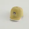 Gorra de Béisbol Infantil de Ala Corta Estilo Coreano, Nueva de Primavera Casual Versátil con Bordado de Oso para Niños y Niñas