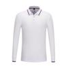 190 gramos de comercio exterior suministro transfronterizo de fibra de bambú corona manga larga solapa polo casual jersey manga larga LOGO