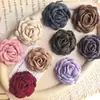 Accesorios de Flores 6.5cm Flor de Rosa con Borde Quemado Flor de Caro Pasador de Pelo Accesorios de Adorno Broche Zapatos Sombrero Funda de Teléfono Accesorios Combinar