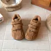 Tênis de Treino Casual Melanoid Alemão Feminino 2026 Outono/Inverno Novo Estilo Moda Versão Coreana Bico Redondo Com Pelúcia Solado Macio Confortável Sapatos de Algodão