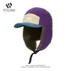 Gorra de Béisbol Cálida Protectora para los Oídos con Impresión de Logo Personalizado, Gorra Estilo Lei Feng para Mujer Otoño e Invierno, Gorra de Punto, Personalización en Pana