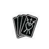 Broche Creativo Negro Cabeza de Gato Carta de Póker Aleación Insignia de Goteo de Aceite Punk Europeo y Americano Ramillete Accesorios para Ropa Exterior Bolsas