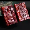 Isqueiro de Pau-Rosa Esculpido à Prova de Vento com Pedra de Afiar Isqueiro de Querosene de Madeira Isqueiro Personalizado em Relevo