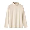 Camiseta Base de Forro Polar de Otoño e Invierno Camiseta Base de Cuello Alto Camiseta Larga para Hombre Simple para Combinar con Todo Estilo Coreano Color Sólido Interior Cuello Semi Alto