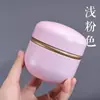 Latas Pequeñas Mini de Metal Estilo Japonés Caja de Empaque de Viaje Portátil para Llevar en Cabina Latas de Hierro Selladas con Doble Tapa Latas Redondas Cajas Vacías