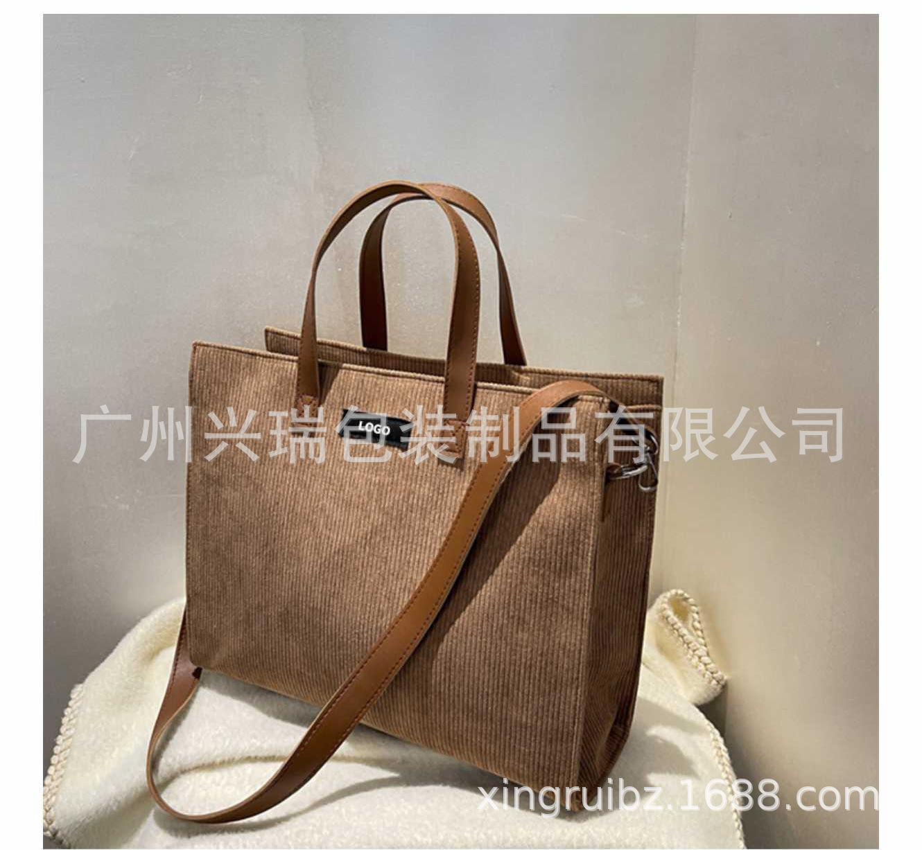 新款简约条绒手提通勤托特单肩包_11.jpg