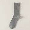 Meias de Lã Soltas para Mulheres, Meias de Meia-Panturrilha Outono 2025, Meias Longas Marrons para Combinar com Sapatos Birkenstock