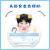 Lin Xiaoxiao decoración de escritorio con cabeza giratoria eléctrica, placa de pie mecedora con música, estilo TikTok, placa giratoria
