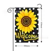 Bandera de Jardín Temática de Verano Transfronteriza Decorativa para Patio Festival Fiesta Escena Decorativa Lino Impresión Doble Cara