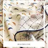 Bufanda Cuadrada de Seda y Lana Artística de Alta Gama para Mujer 2026 Otoño e Invierno Nuevo Estilo Elegante y Cálida Bufanda de Seda y Lana de 65cm