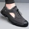 Sandálias Masculinas 2026 Verão Outdoor Bico Fechado Versátil Resistente ao Desgaste Esportes Dirigindo Sapatos Vazados para Dirigir ao Ar Livre para Homens