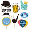 Accesorios de fotografía para decoración de fiesta temática del Día del Padre transfronterizo, copas de vino, gafas de sol, forma de pipa, tarjeta fotográfica al por mayor