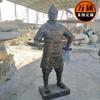 Produção de escultura em fibra de vidro imitação de cobre figura antiga guerreiro guerreiros de terracota retrato decoração escultura em fibra de vidro