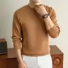 Suéteres de otoño e invierno para comercio electrónico transfronterizo, suéteres de punto, de color liso para el día a día, modernos jacquard de cuello redondo, suéteres cálidos para hombres jóvenes