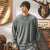 Camiseta térmica de base estilo retrô americano 310g para homens, versão primavera e outono, folgada e quente, moletom masculino de manga comprida
