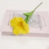 Brownie Flor Artificial Abierta Tulipán Tacto PU Hidratante Adornos para Boda Sala de Estar Flores Artificiales Decorativas Fabricante Venta al por Mayor