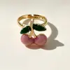 Anillo esmaltado multicolor al por mayor nuevo serie de esmalte dulce fresco moderno versátil anillo de acero inoxidable