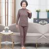 Ropa de otoño para personas mayores traje de pantalones largos ropa interior térmica de algodón para mujeres de mediana edad y mayores madre talla grande algodón suéter de algodón delgado
