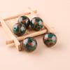 Ágata Verde Ojo Triple Cuentas Redondas Cuentas Dzi Ágata de Xizang Tianye DIY Collar Pulsera Juguete Cultural Colgante Cuentas Separadas Moda