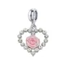 Collar Pulsera Dijes DIY de Primavera Flor Rosa Flor de Cerezo Tulipán Joyería Hecha a Mano Colgantes